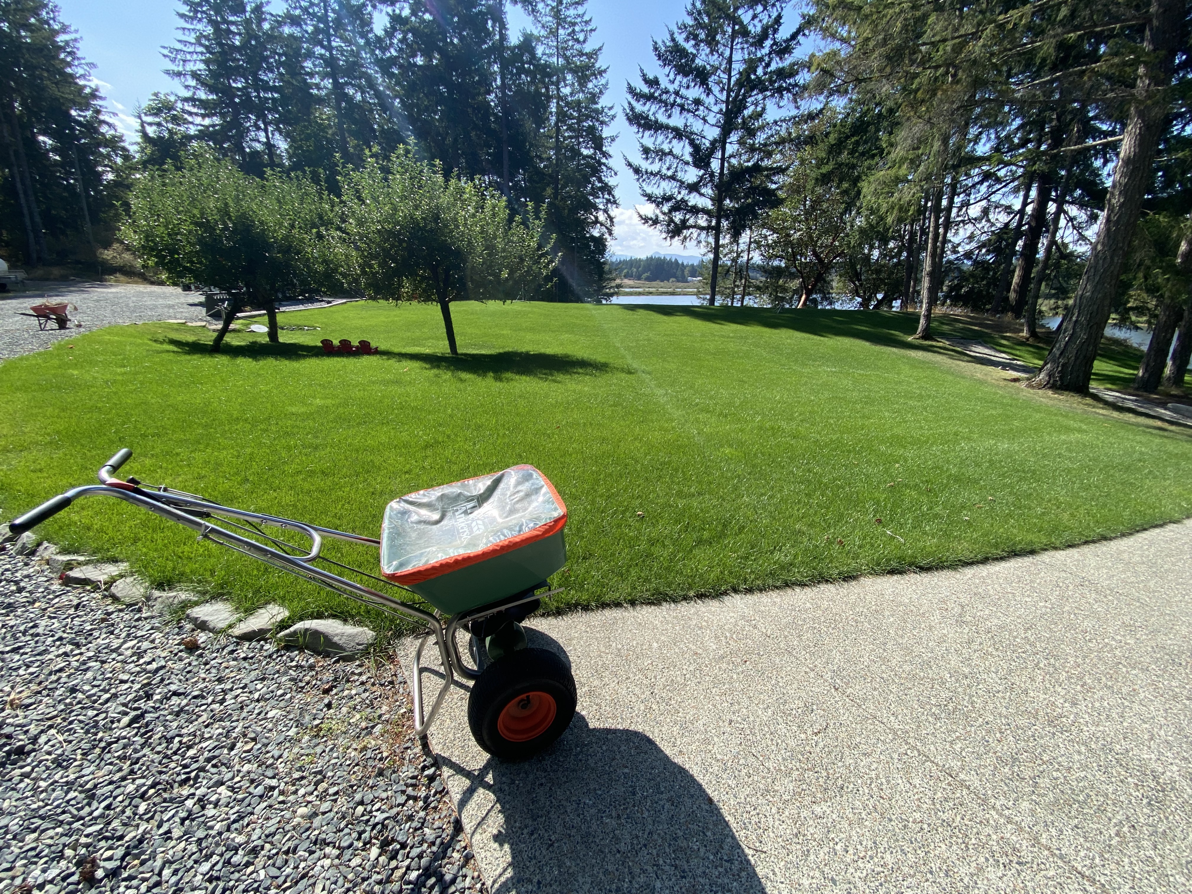 Large restored slope cap with hydroseed and coir berms