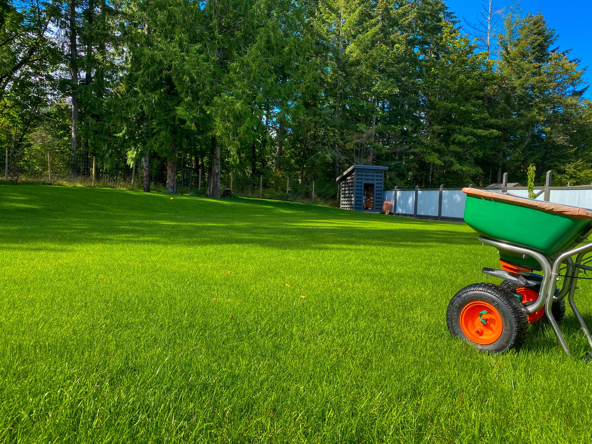 Completed luxury home with hydroseeded lawn