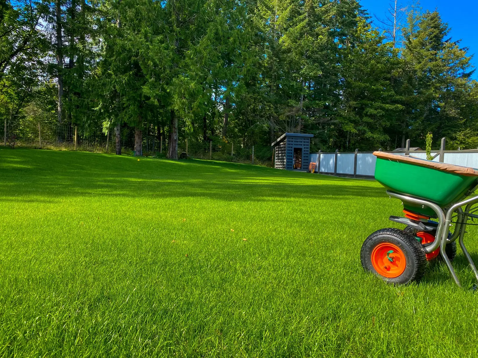 Completed luxury home with hydroseeded lawn